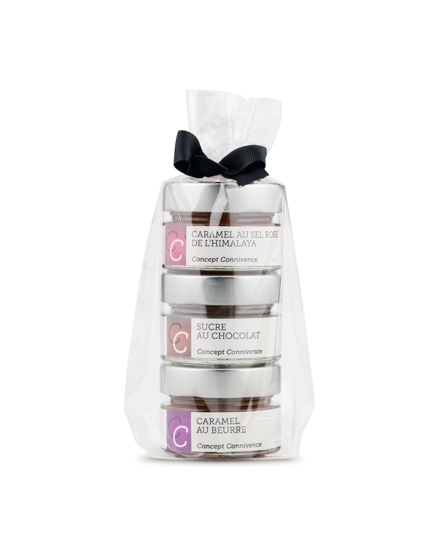Trio : 2 mini caramels et 1 mini sucre aromatisé